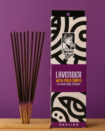 Lavender with Palo Santo Incense Sticks (14 Mystical Sticks) ā Calming, Healing, Purifying & Natural Handcrafted Aroma
