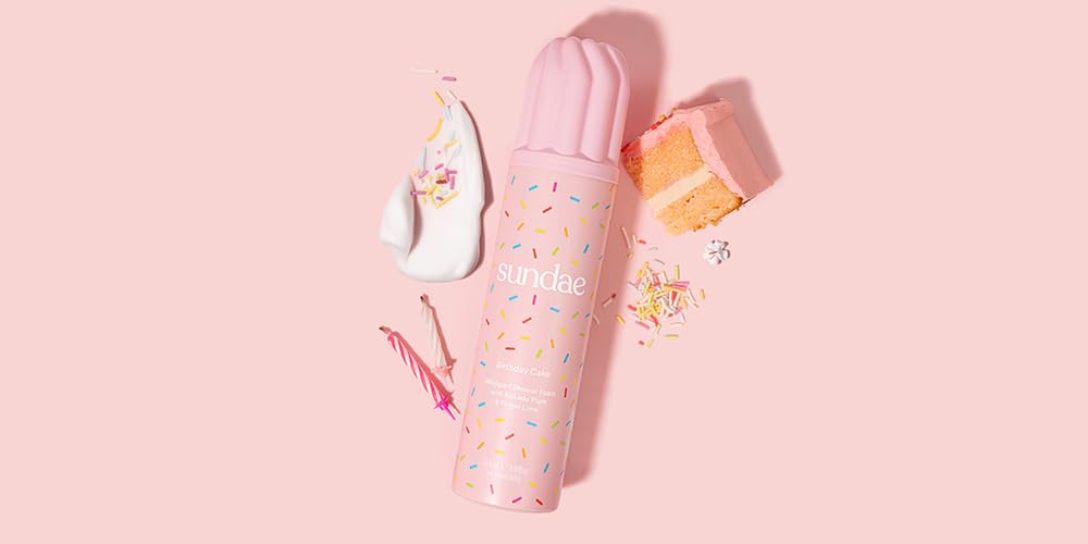 sundae Whipped Shower Foam Birthday Cake Foaming Body Wash 8.9 fl oz, 265ml