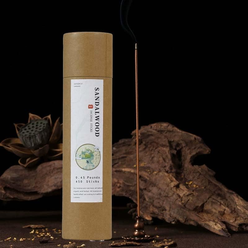 Sandalwood Incense Sticks Pure Moxa for Aromatherapy and Energy Clearing Stress Relief (Sandalwood)