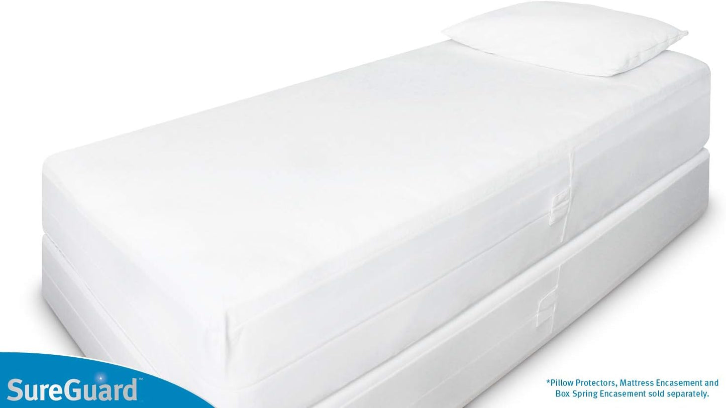 Twin (9-12 in. Deep) SureGuard Mattress Encasement - 100% Waterproof, Bed Bug Proof, Hypoallergenic - Premium Zippered Six-Sided Cover