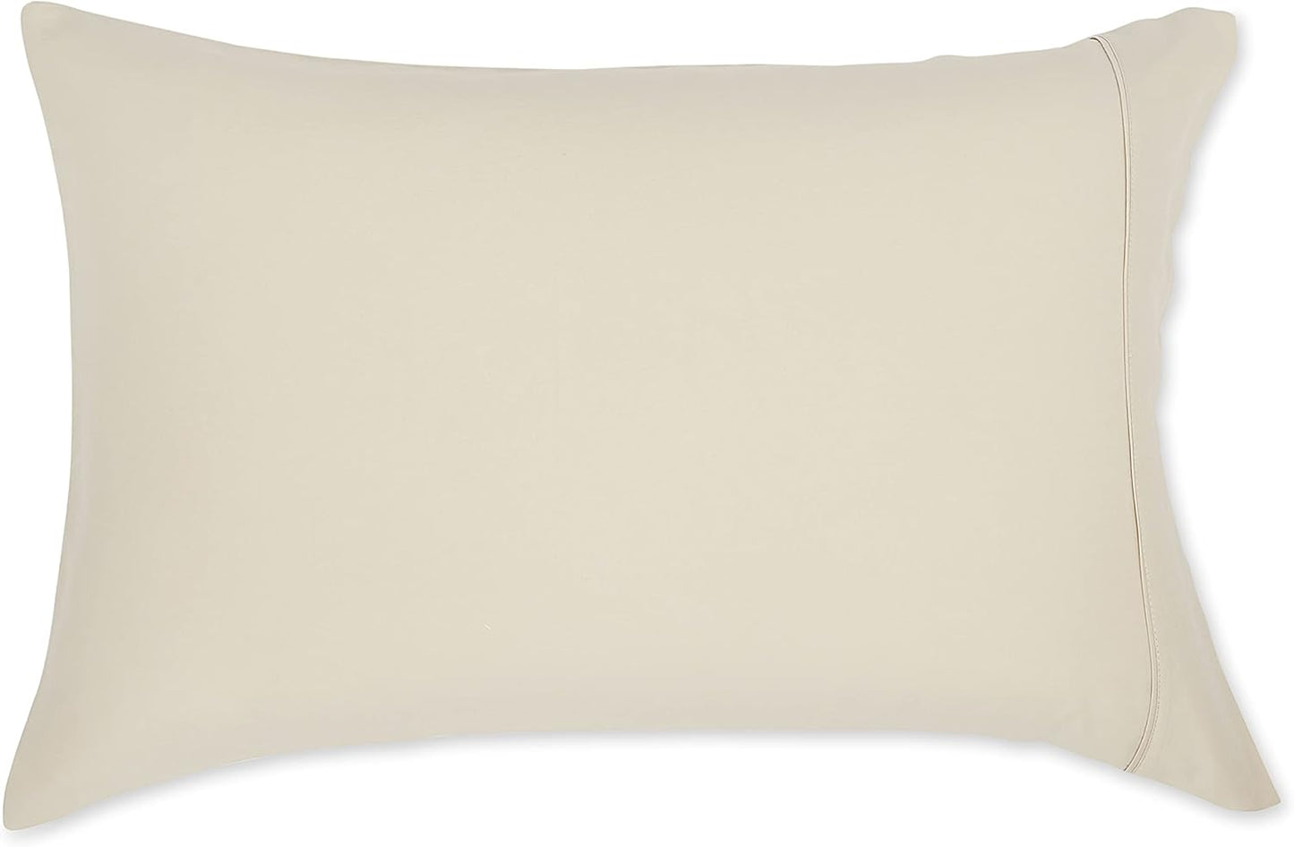 Amazon Basics Standard Pillow Cases Set of 2 - Lightweight, Super Soft Easy Care Microfiber, Beige, 30" L x 20" W, Pillows Not Included