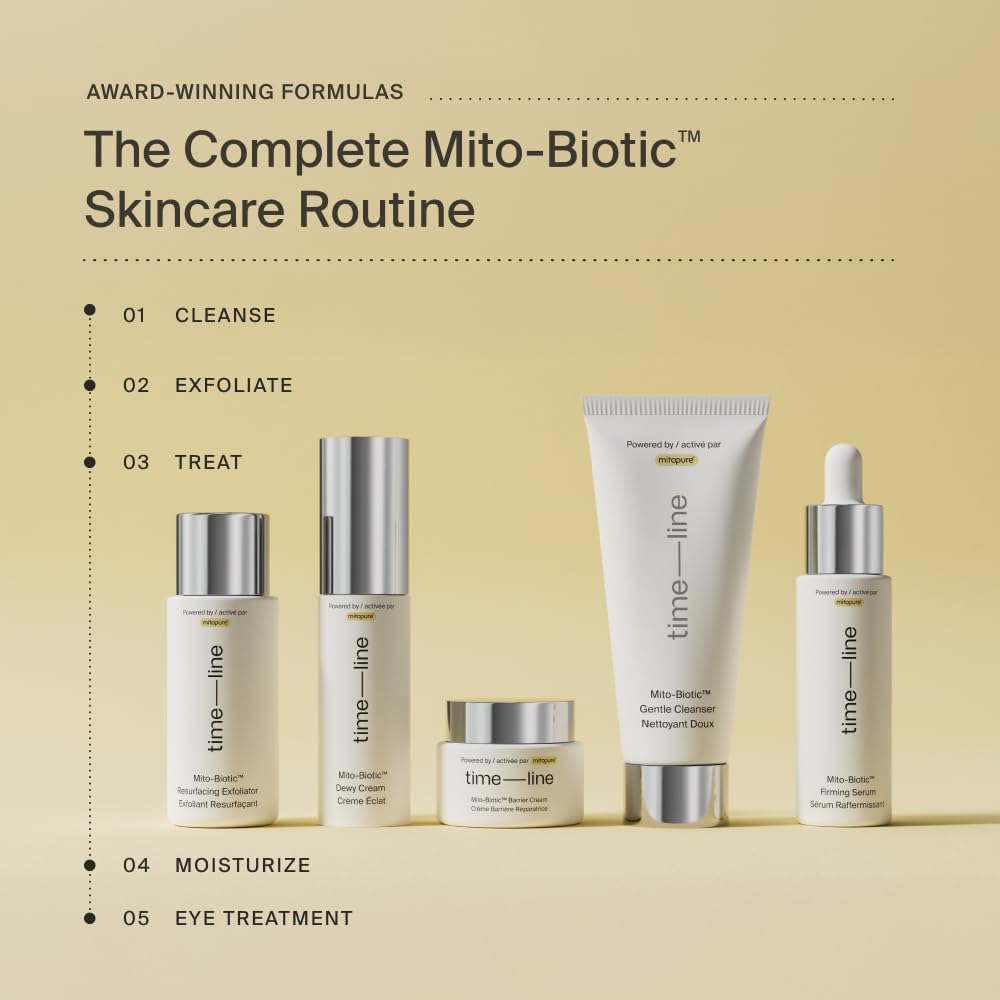 Timeline Mito-Biotic™ Travel Size Resurfacing Face Exfoliator With Acids To Purify, Tone, Hydrate, Refine Texture & Unclog Pores - .30mL