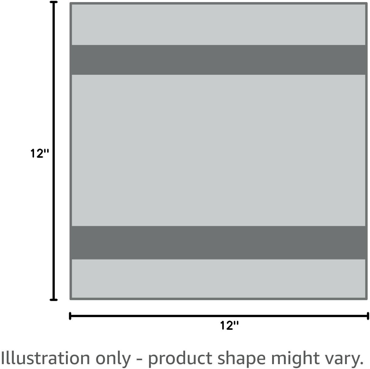 Amazon Basics Cotton Washcloths, Quick-Dry, 12" x 12", 12-Pack, Platinum