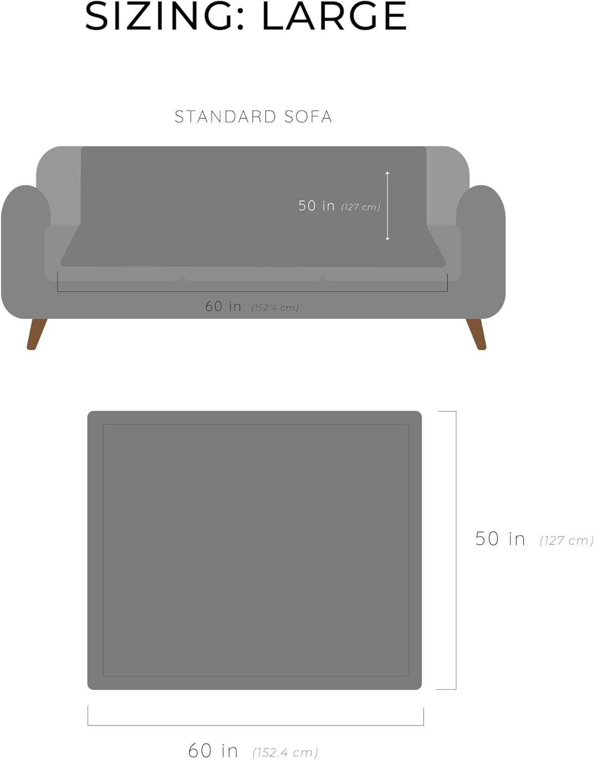 GRACED SOFT LUXURIES Large Throw Blanket Super Soft Comfy Warm Elegant Cozy Faux Fur for Home, Sofas, Couches, Beds, Chairs (Large 50" x 60", Marbled Gray)