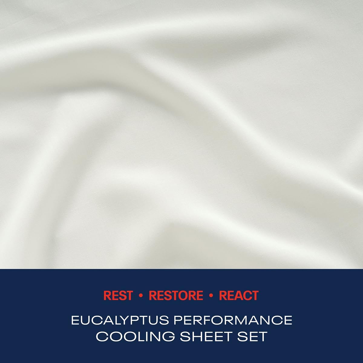 Reebok Full Size Sheet Set from Tencel™ Eucalyptus - Soft, Cooling & Breathable for Hot Sleepers, Deep Pocket Up to 17 Inches, 4Pc Hotel Luxury Bedding Set, Bedsheet & Pillowcases (White, Full)