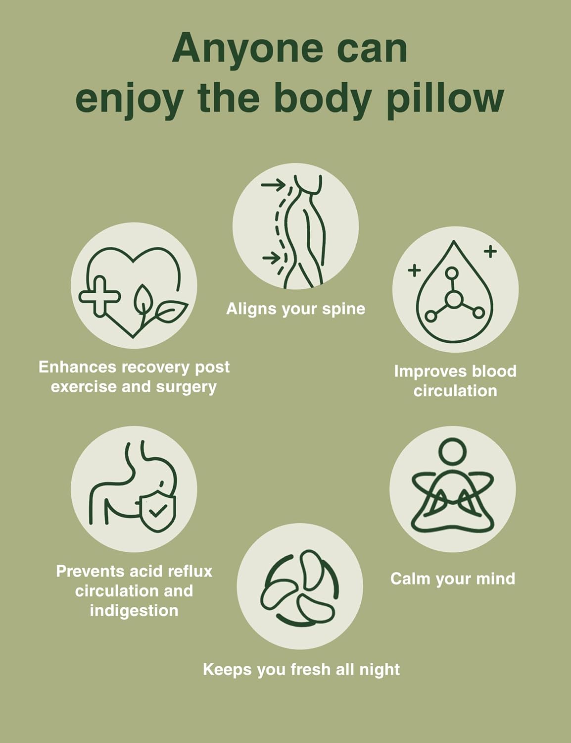 ZonLi Adjustable Memory Foam Body Pillow Set – 20x54 Long Body Pillow for Adults & Side Sleepers with Washable Bamboo Pillowcase, Gift Box Included, Luxury Dark Grey Gift Set