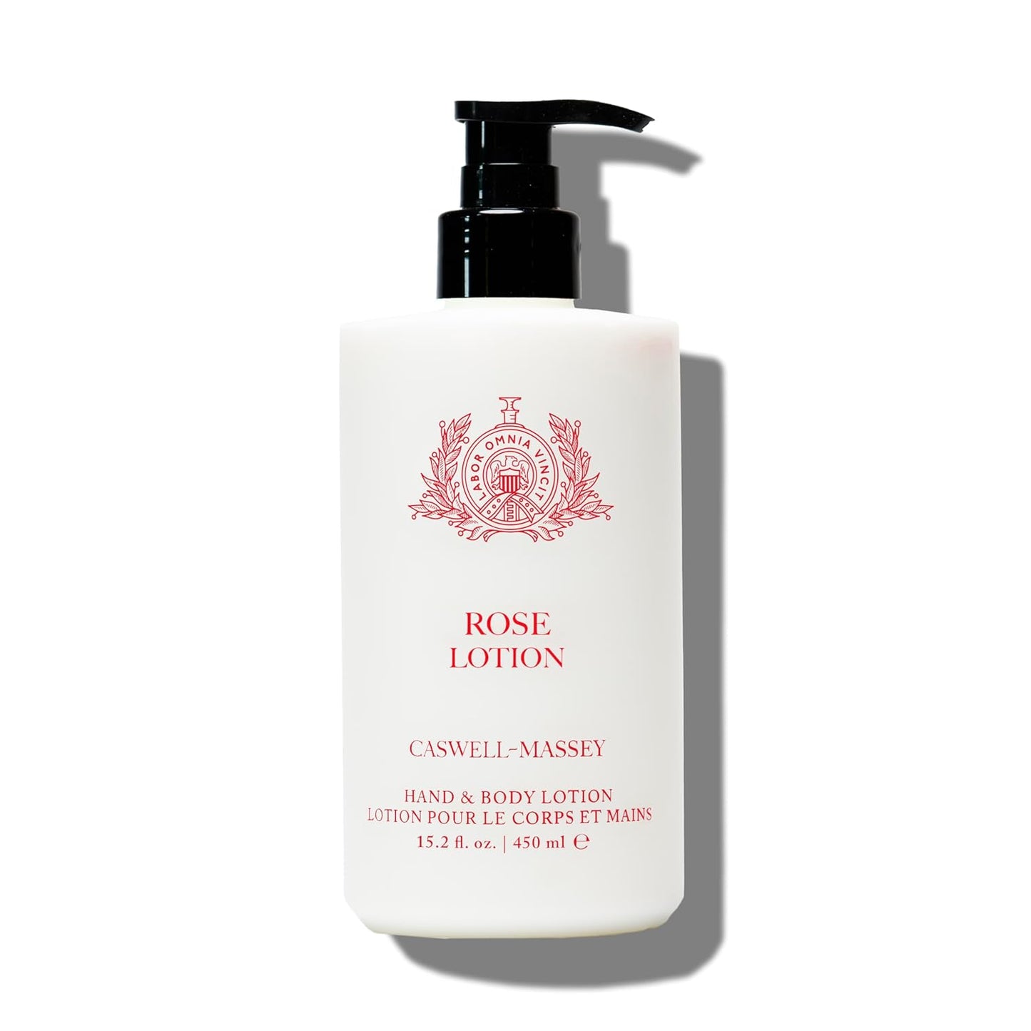 Caswell-Massey Rose Hand and Body Lotion for Dry Skin, Daily Moisturizing Lotion with Almond Oil, Shea Butter & Vitamin E, Fast-Absorbing Non-Greasy Hydrating Moisturizer, Pump Bottle 15.2 fl oz