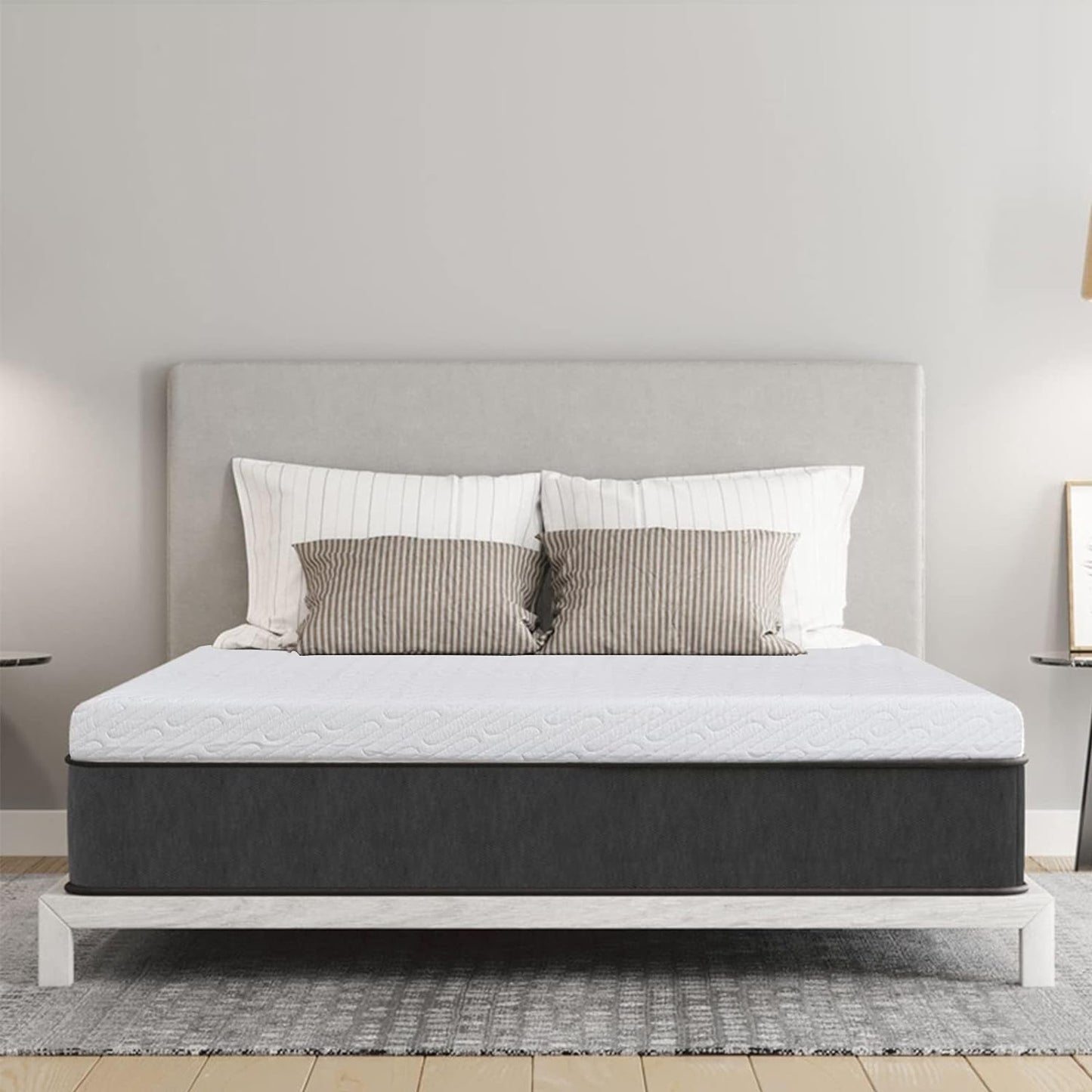 3 Inch Gel Memory Foam Mattress Topper Full Size High Density Cooling Pad Pressure Relief Bed Topper (with Removable & Washable Bamboo Cover)