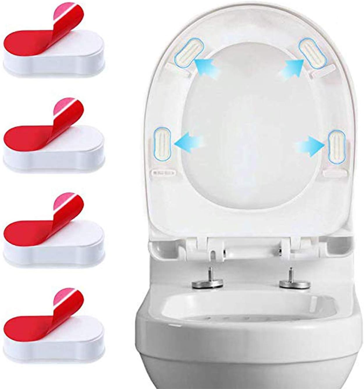APURE BIDET Toilet Seat Bumper for Bidet with Strong Adhesive (4pcs)