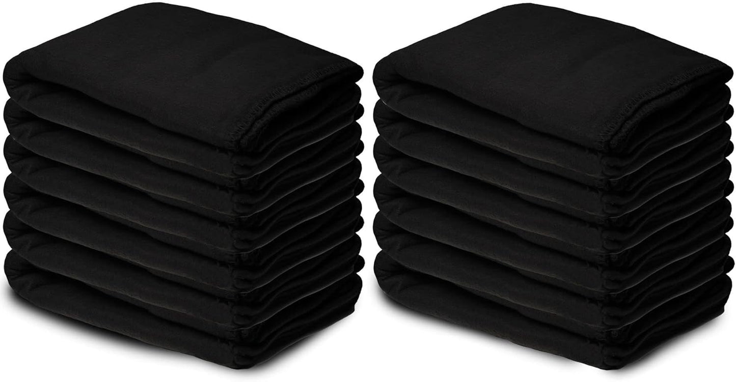 Yacht & Smith Soft Fleece Blankets 50 X 60, Lightweight, Cozy Warm Throws Dark Colorful Blanket Sofa Travel Outdoor, Wholesale