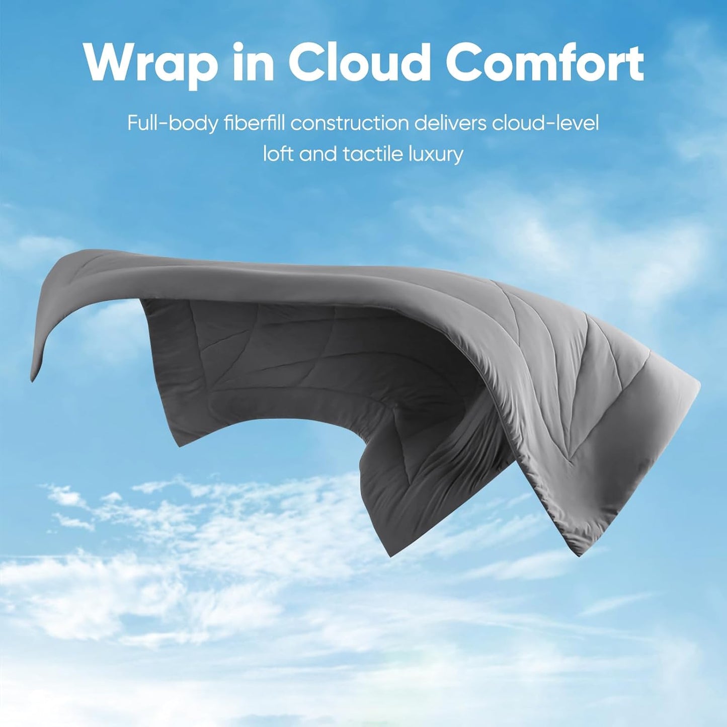 Elegear Revolutionary Cooling Comforter Twin Absorbs Body Heat to Keep Cool, Cooling Blanket for Hot Sleepers Japanese Arc-Chill 3.0 Cool Tech Fabric Summer Comforter Hypo-Allergenic Cool Quilt - Gray