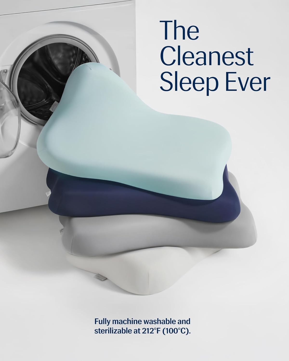 REST® Evercool® Cooling Pillow, Instant Cool-to-Touch Shell Fabric & Breathable Silicone Sponge Core for All-Night Temperature Regulation & Ergonomic Support, High, Light Blue
