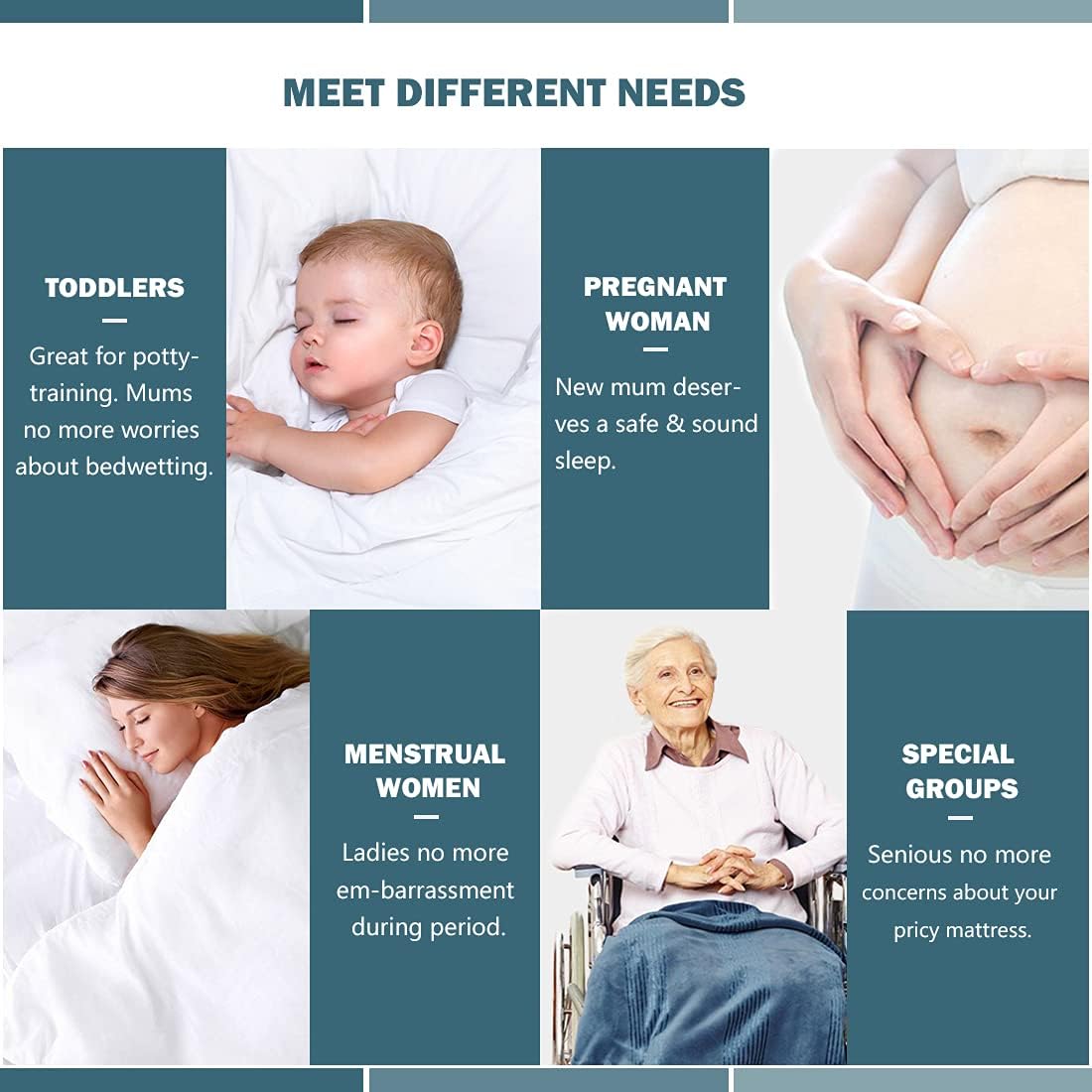 2 Pack Twin XL Waterproof Mattress Protector Deep Pocket Mattress Cover, Soft Breathable Mattress Pad, Fitted Noiseless Waterproof Bed Cover Stretch to 19"