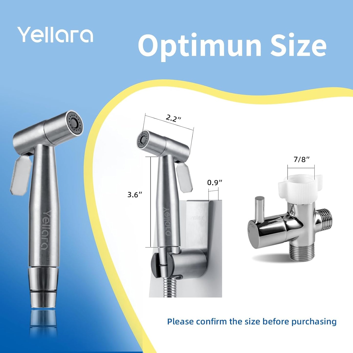 Handheld Bidet Sprayer for Toilet - Feminine Wash, Toilet Cleaning - Stainless Steel, Adjustable Water Pressure, Easy Installation