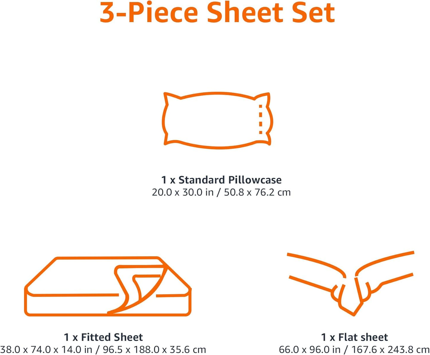 Amazon Basics Lightweight Super Soft Easy Care Wrinkle Free Microfiber 3 Piece Bed Sheet Set with 14-Inch Deep Pockets, Twin, Chocolate, Solid, Kids, Men & Women Bedding