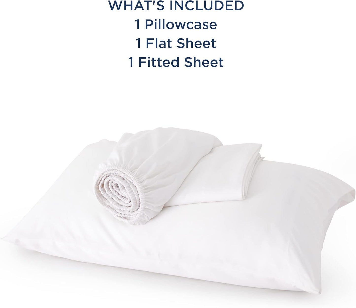Bedsure Cooling Sheets Twin, Rayon Derived from Bamboo, Cooling Sheets, Breathable & Soft, Deep Pocket Up to 16 Inches, Hotel Luxury Silky Bedding for Hot Sleepers, White