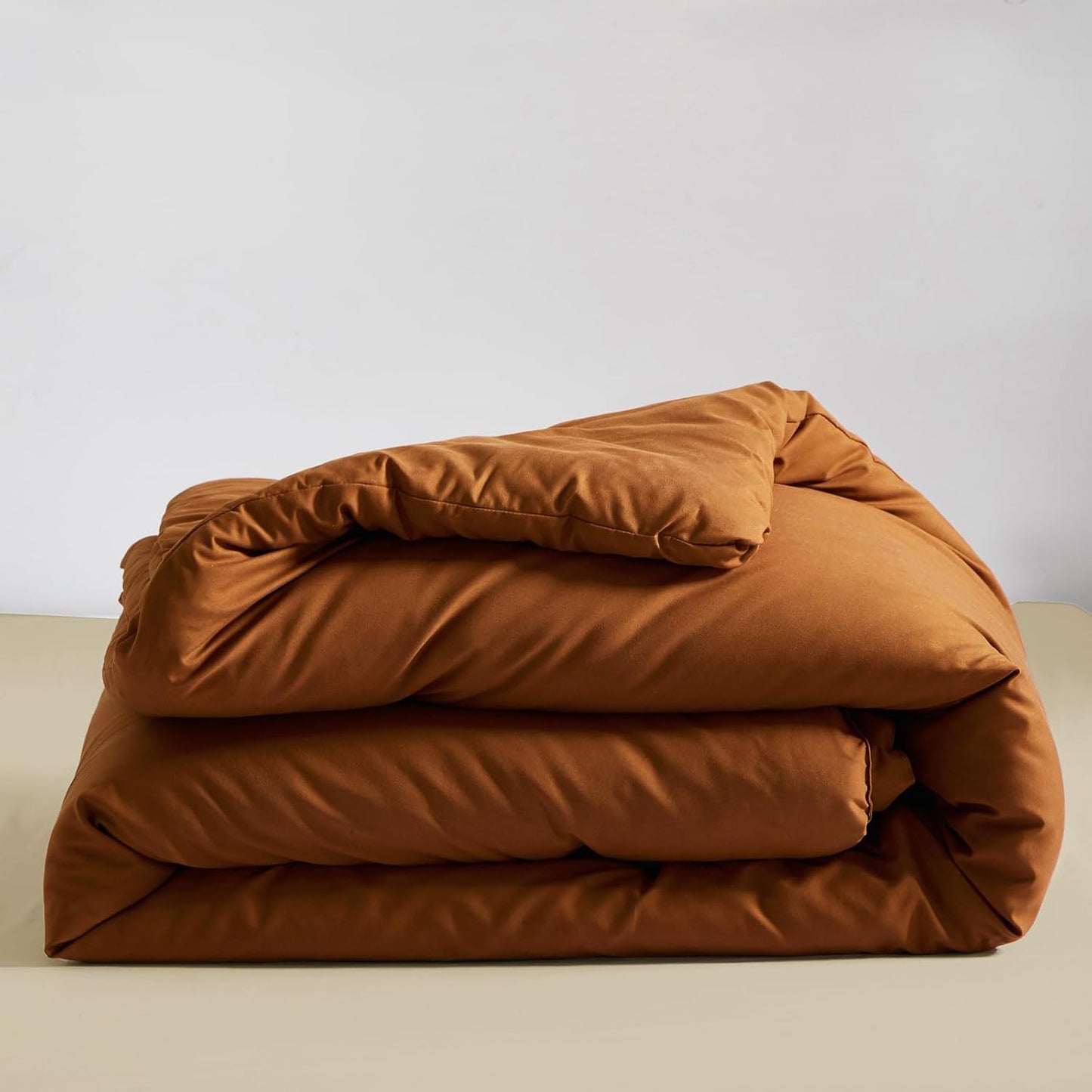 Cottonight Pumpkin Comforter Queen Rust Caramel Bedding Comforter Set Women Men Terracotta Blanket Quilts Soft Breathable Solid Burnt Orange Comforter Set Reddish Brown Bedding Set