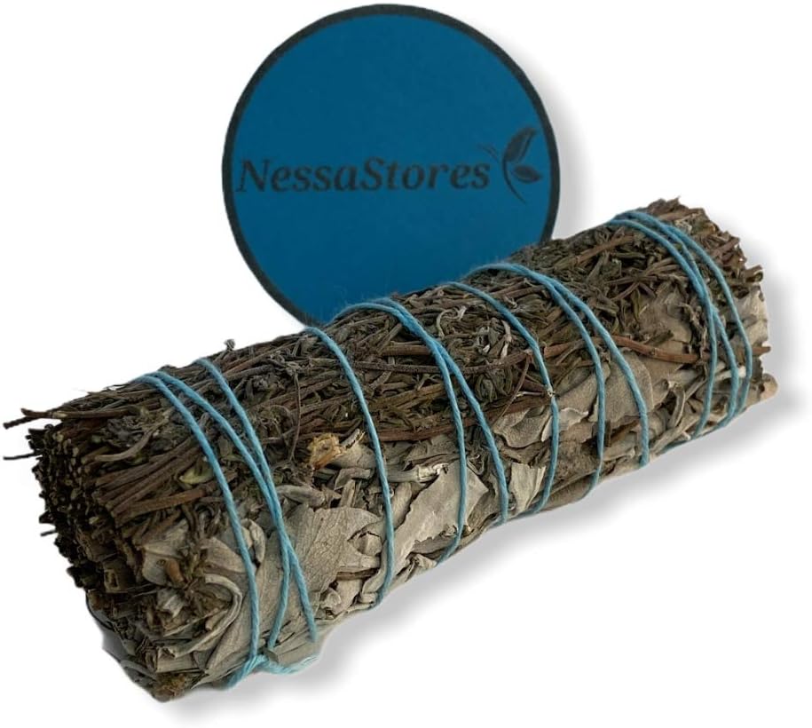 NESSASTORES - White Sage + Thyme Smudge Incense 4" Bundle #JC-180 (90 pcs)