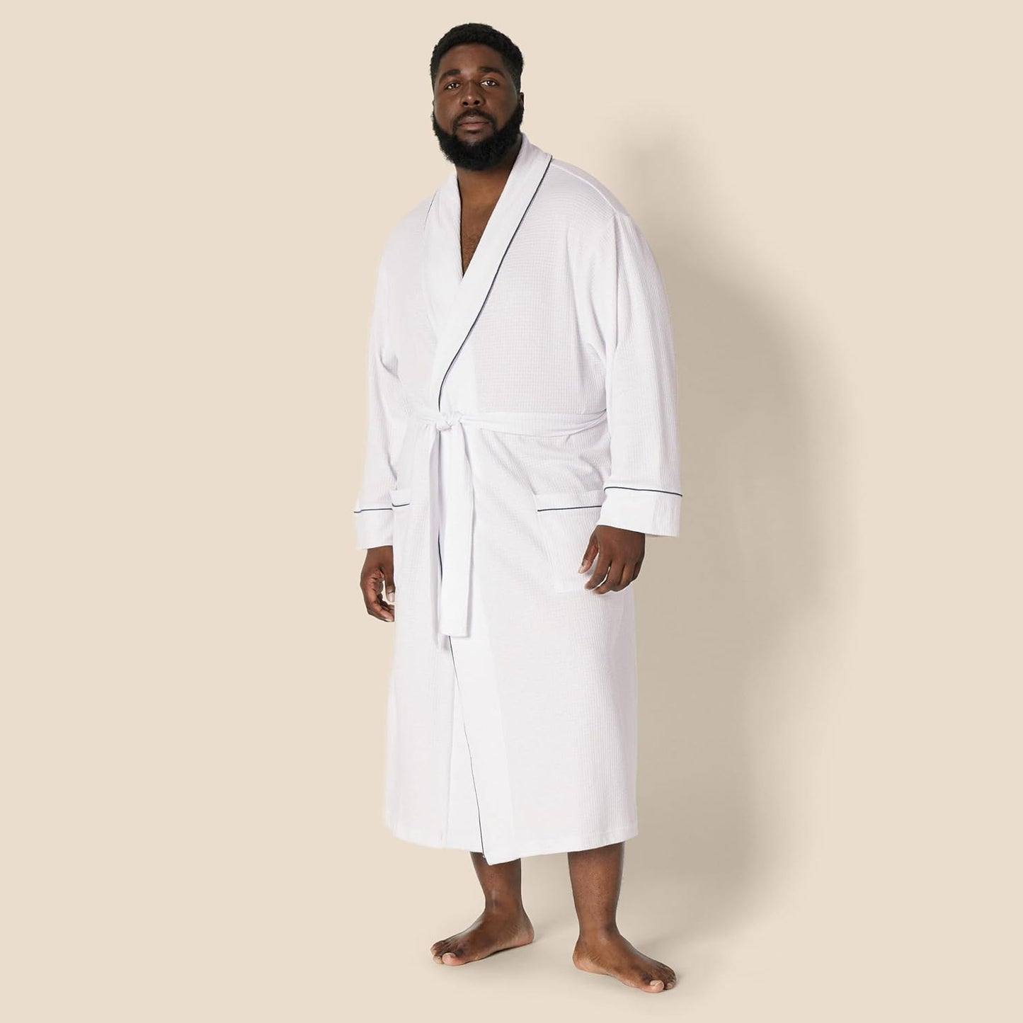 Amazon Essentials Mens Lightweight Waffle Bathrobe (Available in Big & Tall)