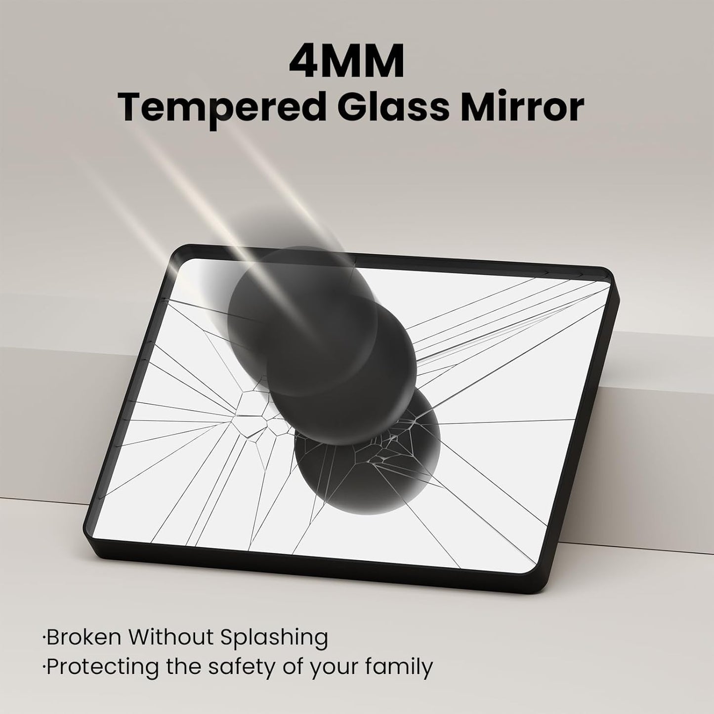 22x30 Inch Black Bathroom Mirror, Rounded Rectangle Matte Framed Wall Mounted Mirror, Bathroom Vanity Mirror, Tempered Glass, Anti-Rust, Horizontal/Vertical...