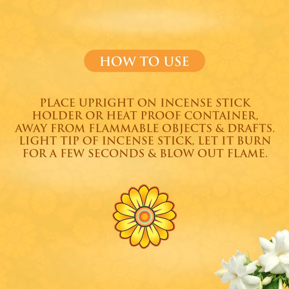 SPA CEYLON Neroli Jasmine Aromaveda Incense Sticks | Calming and Healing Home Fragrance | Natural Aromatherapy Scented Sticks | Floral Fragrances | Home Wellness
