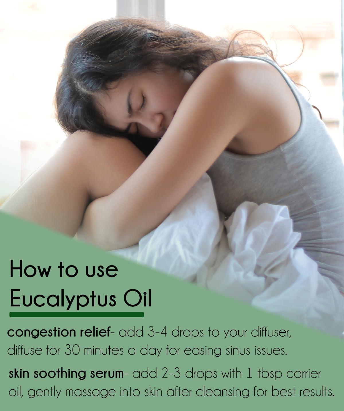GreenHealth Eucalyptus Essential Oil β 16 fl oz (473 ml) β 100% Pure & Natural β Bulk Aromatherapy Oil in Amber Glass Bottle β for Diffuser, Cleaning, Room Spray, Home Fragrance