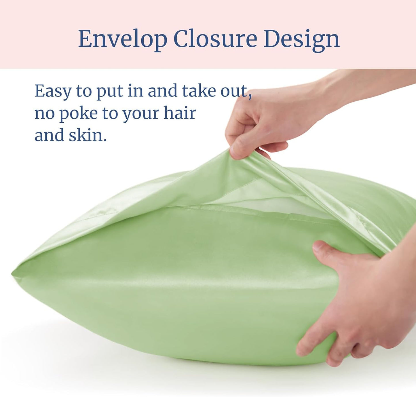 BEDELITE Satin Pillowcase for Hair and Skin, Super Soft Similar to Silk Pillow Cases 4 Pack with Envelope Closure, Cooling Pillowcases for Women Men (20"x36" King Size, Gleam)