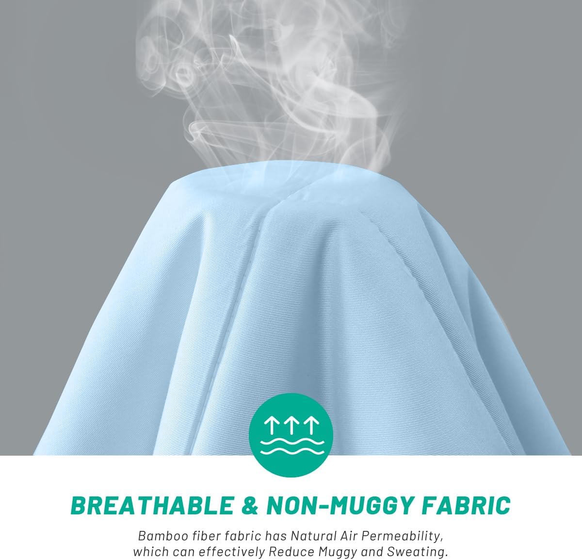 100% Viscose Made from Bamboo Comforter for Hot Sleepers- Summer Cooling Breathable Silky Soft Duvet Insert King Size-with 8 Corner Tabs(102x90 Inches, Light Blue-Summer)