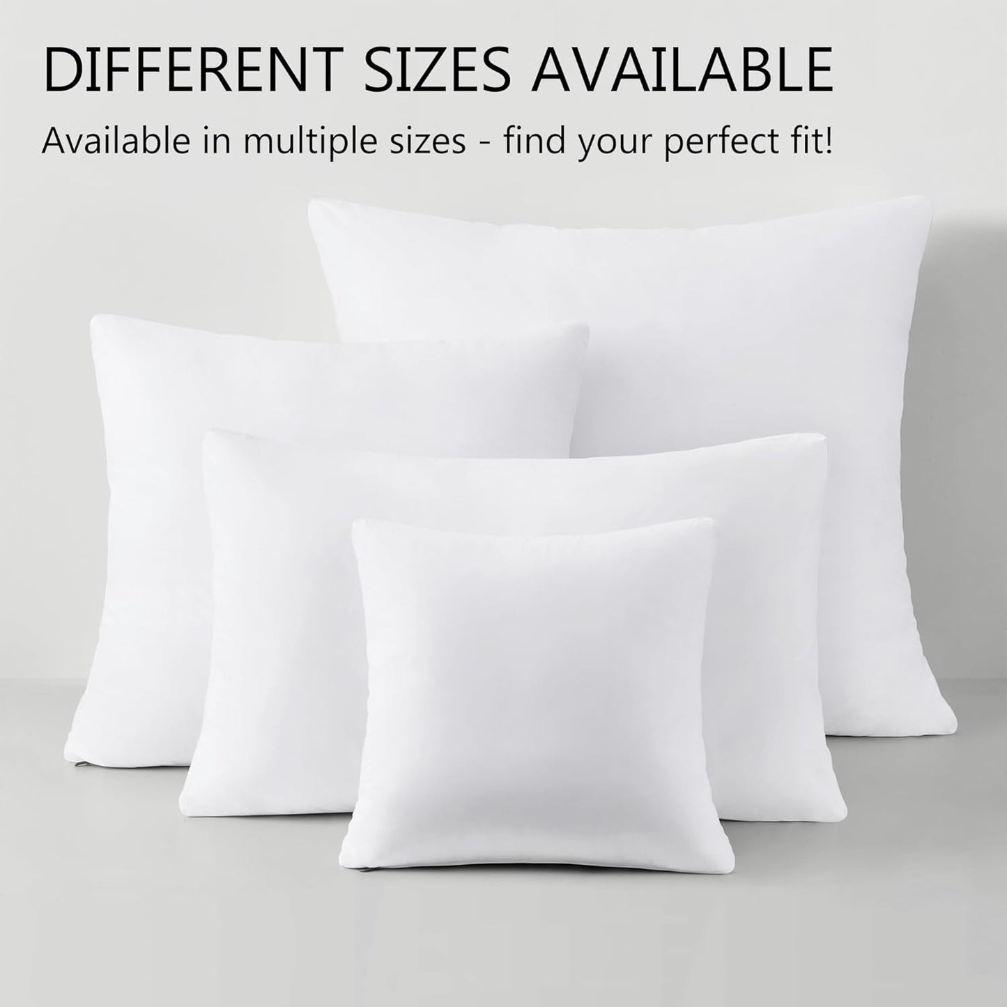 ACCURATEX Euro Pillows Set of 2 with Removable Cover, Luxury Hotel Quality Down Alternative Pillow Insert 26×26 for Bed, Sofa and Couch, Soft and Supportive, Machine Washable