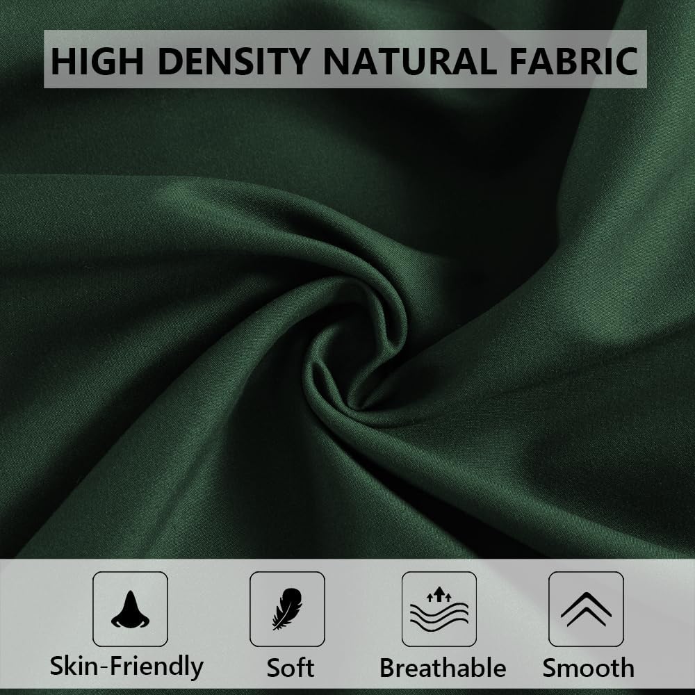 ELNIDO QUEEN Body Pillow with Pillowcase - Soft Long Bed Pillow for Adults - Breathable Full Body Pillow Insert for Sleeping, 20x54inches - Dark Green