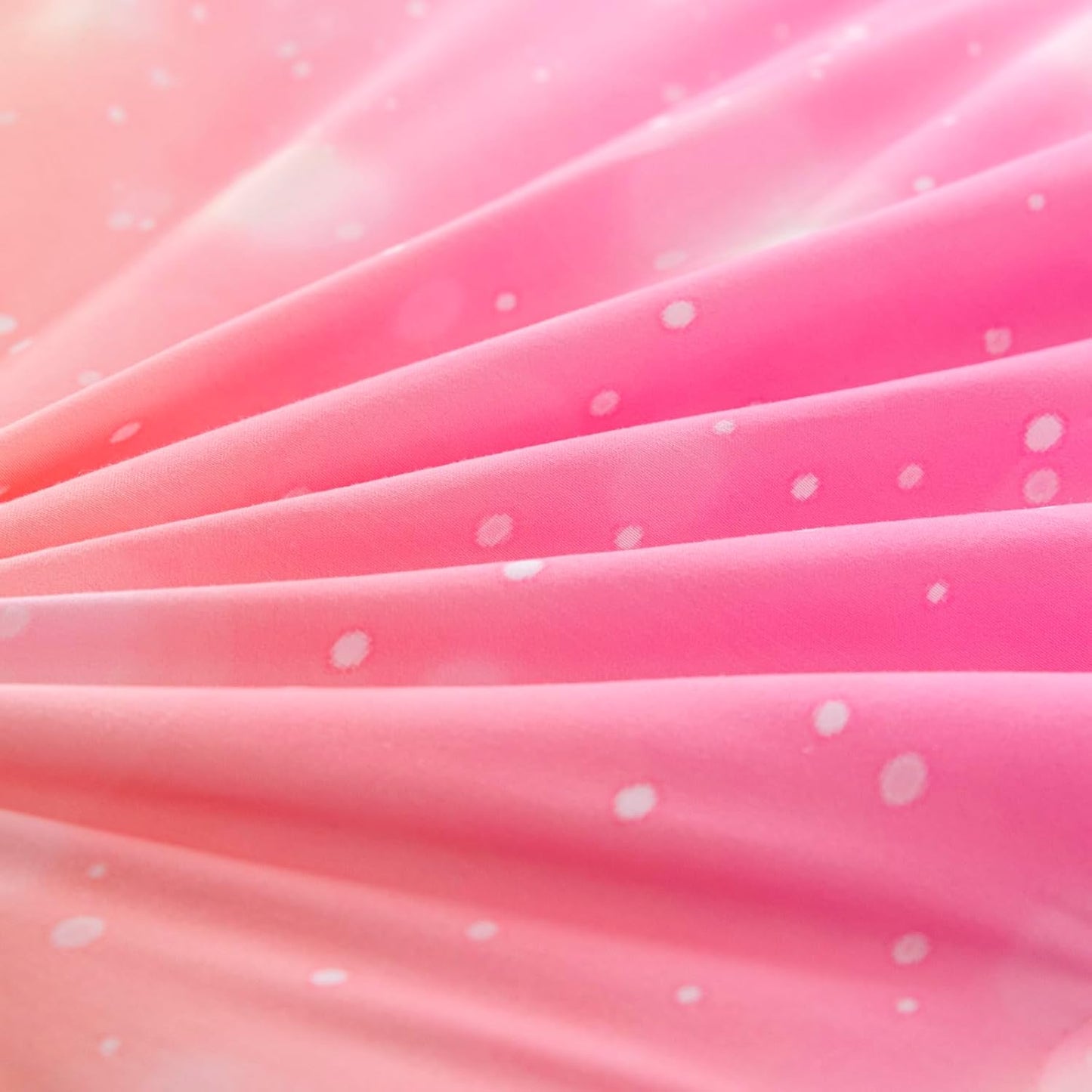 4Pcs Twin Size Comforter Set for Girls Kids, Gradient Rainbow Glitter Girls Bedding Set with Sheets, Soft & Breathable Kids Bed for Gift Bedroom Decor