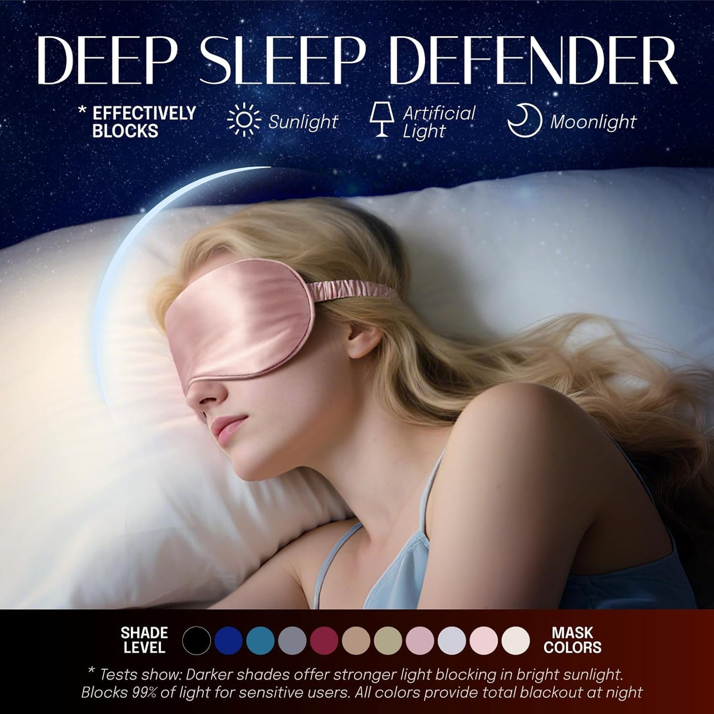 OLESILK Silk Sleep Mask Eye Mask Blindfold with Double Layer Silk Filling and Elastic Strap for Full Night's Sleep, Travel and Nap, Soft Eye Cover Eyeshade with Luxury Bag and Ear Plugs, Red