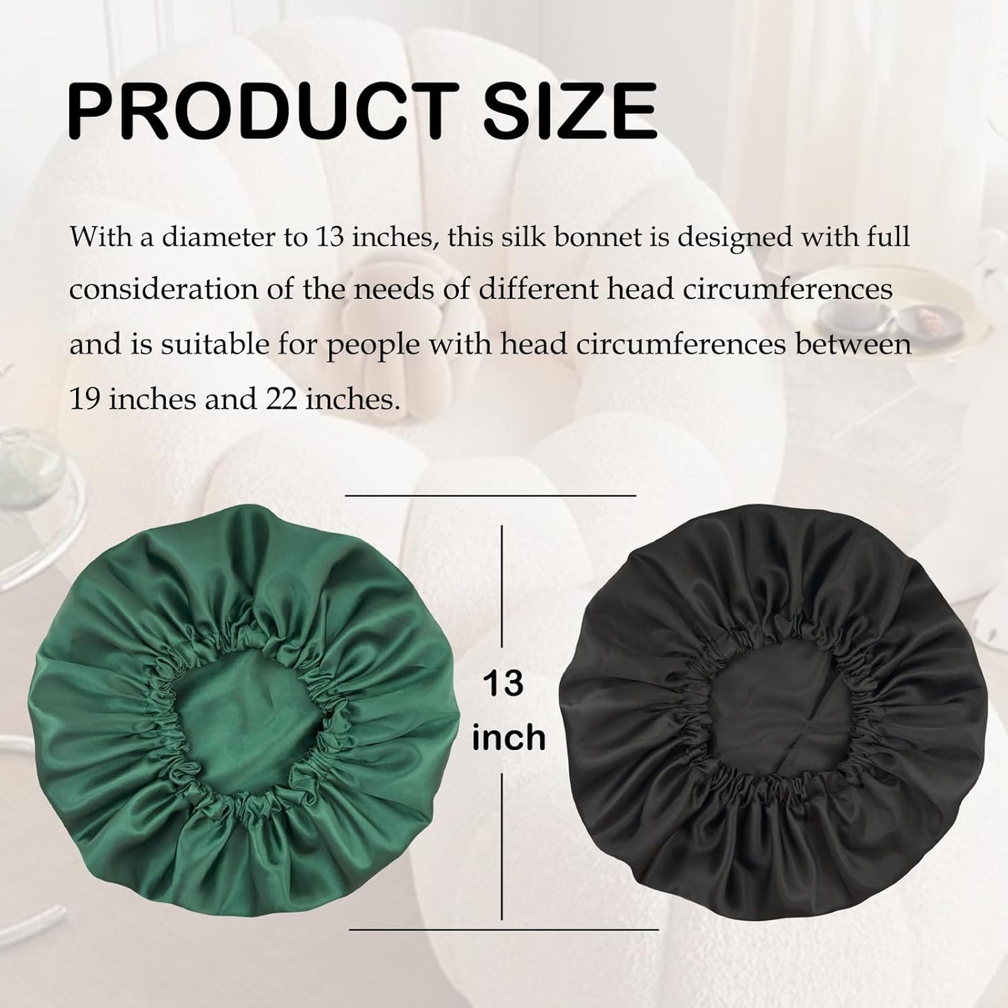 Satin Bonnet Double Layer Silk Bonnet for Sleeping Women Hair Care for Natural Curly