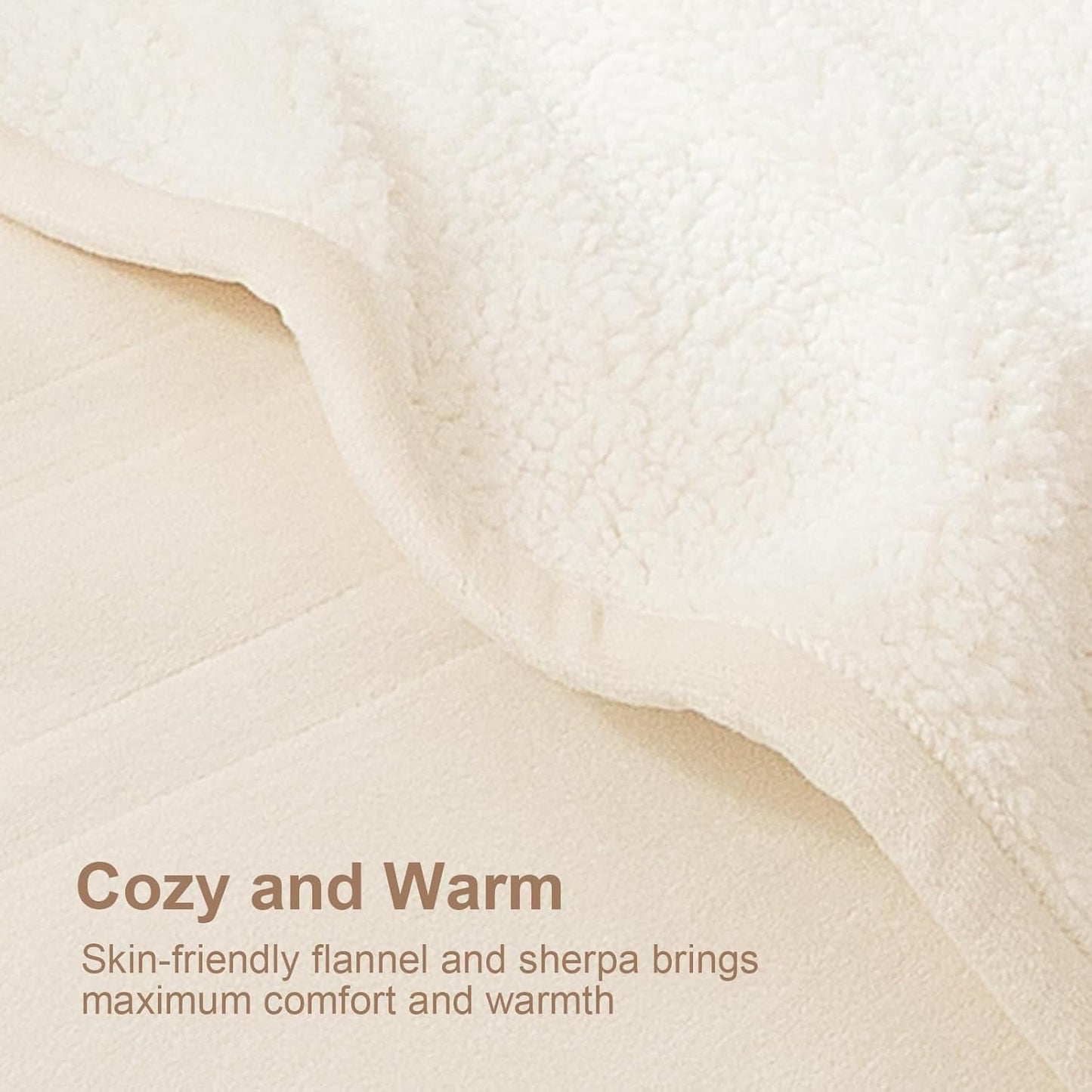 Electric Blanket Queen Size Dual Control - Washable Heated Blanket Queen with 5 Heat Settings, 10 Hrs Auto Off, ETL Certified, Flannel Sherpa Heating Blankets 84" x 90" White