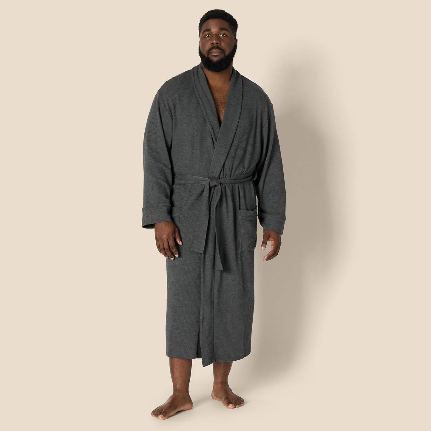 Amazon Essentials Mens Lightweight Waffle Bathrobe (Available in Big & Tall)