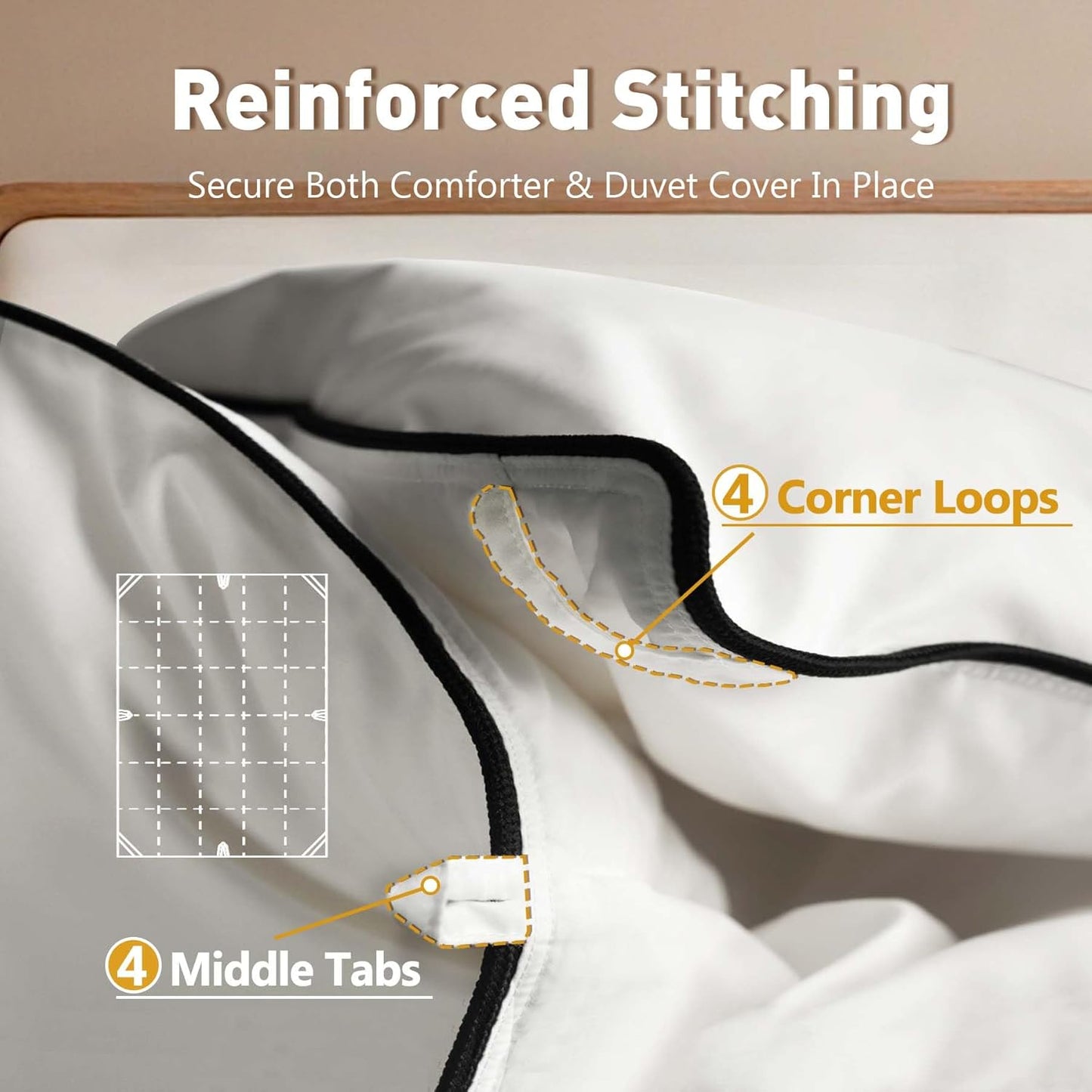 Fluffy Goose Feather Down Fiber Comforter King, Luxury Cozy Hotel Quilted Duvet Insert, All Season Aesthetic Comfortable Bedding Duvet with Cotton Blend Shell 106x90Inch