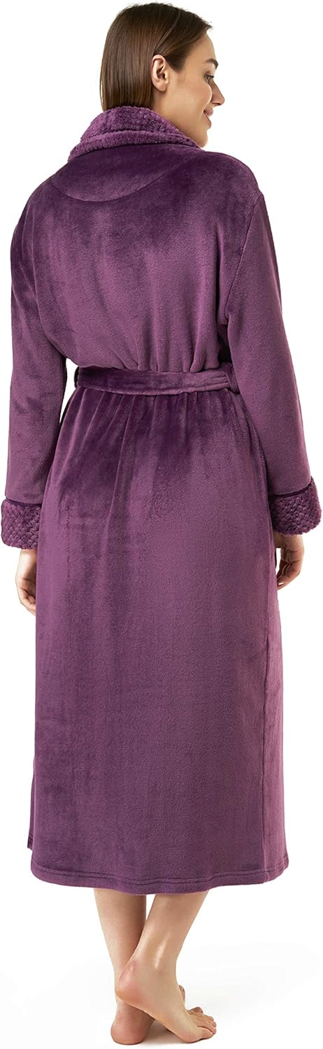 Turquaz Oversize Plush Robes For Women, Soft Warm Fleece Bathrobe for Women