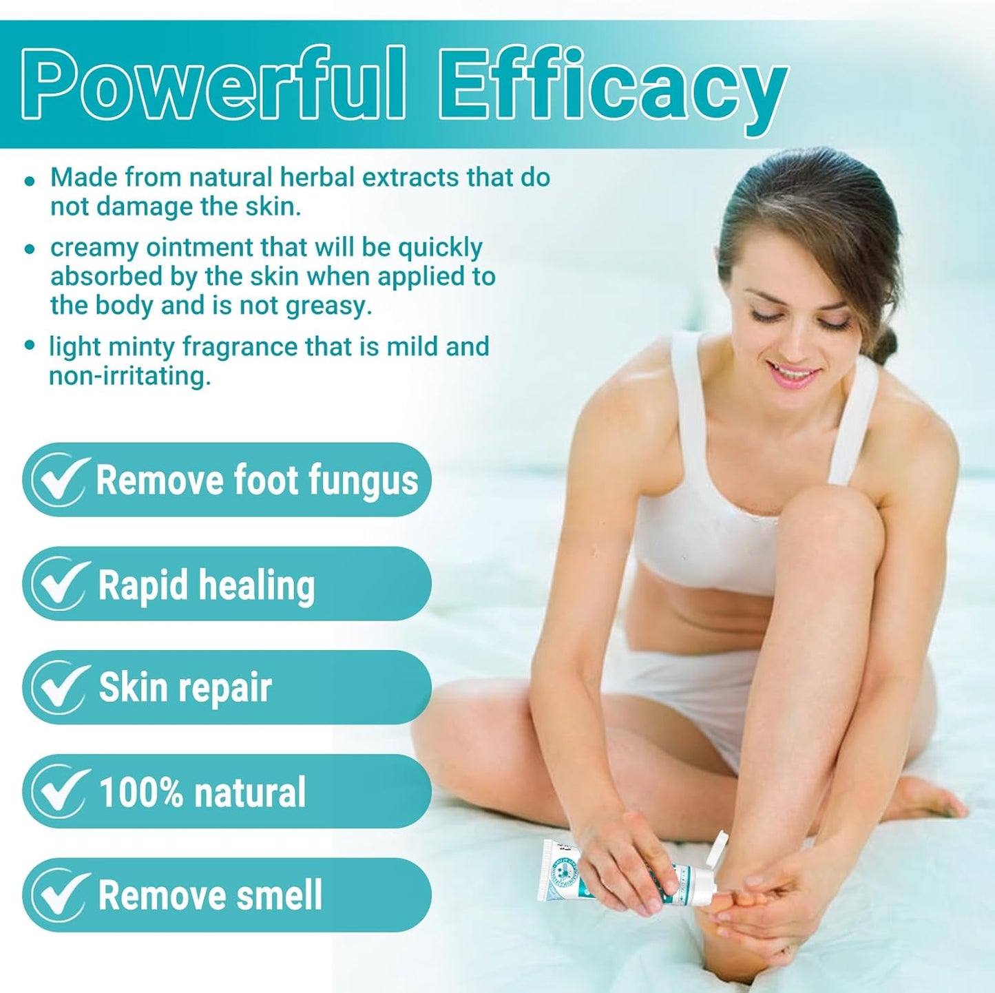 Athletes Foot Treatment Cream, Maximum Strength for Athlete's Foot (Tinea Pedis), Itching, Blister, Burning, Cracking, Scaling, Beriberi,Natural Herbs Antifungal Foot Cream