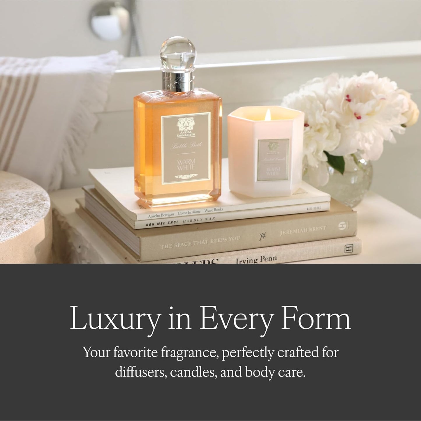 Antica Farmacista Bubble Bath - Relaxing Foam Bath with Honey, Jojoba Oil & Aloe Vera - Luxury Gift for Any Occasion - Warm White, 16 fl oz