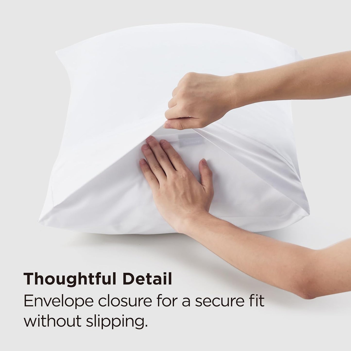 Bedsure Pillow Cases Standard Size Set of 2 - White Brushed Microfiber Pillowcases, Super Soft Pillowcase, Pillow Case Covers with Envelope Closure, Wrinkle, Fade and Stain Resistant, 20x26 Inches