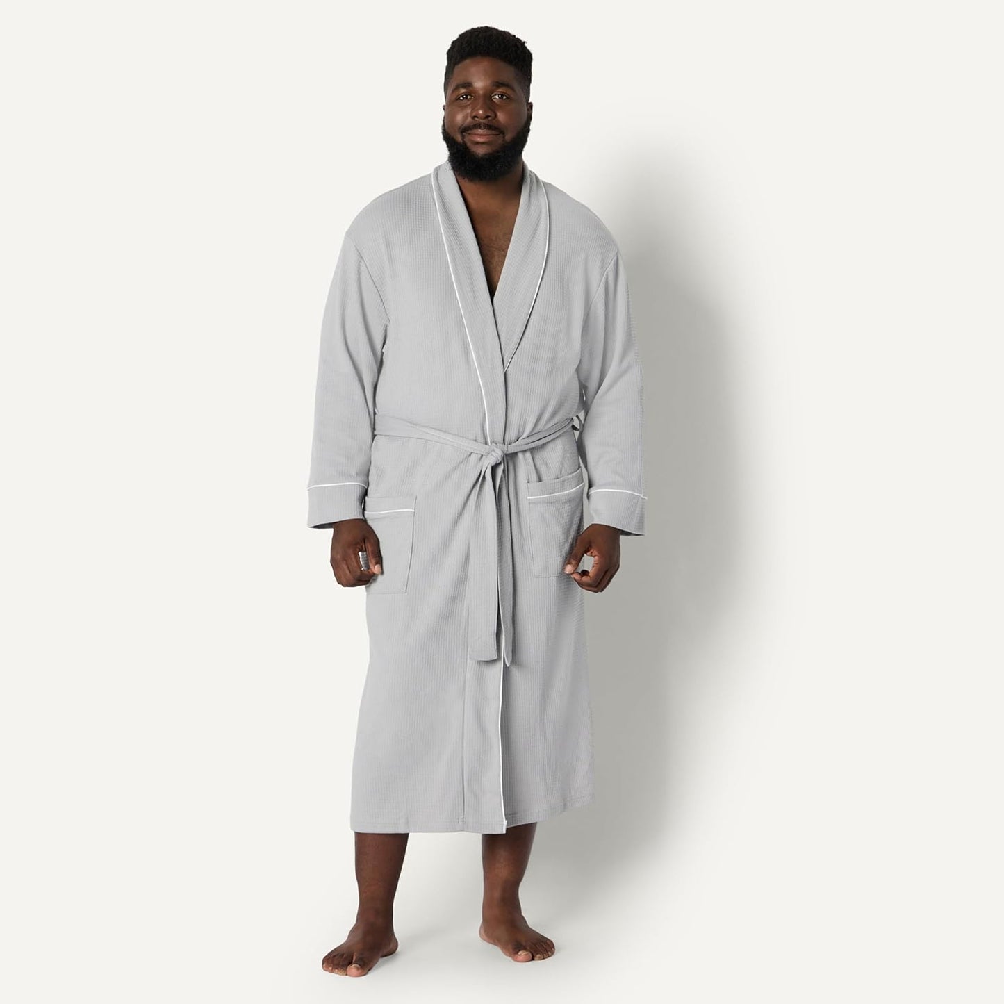 Amazon Essentials Mens Lightweight Waffle Bathrobe (Available in Big & Tall)