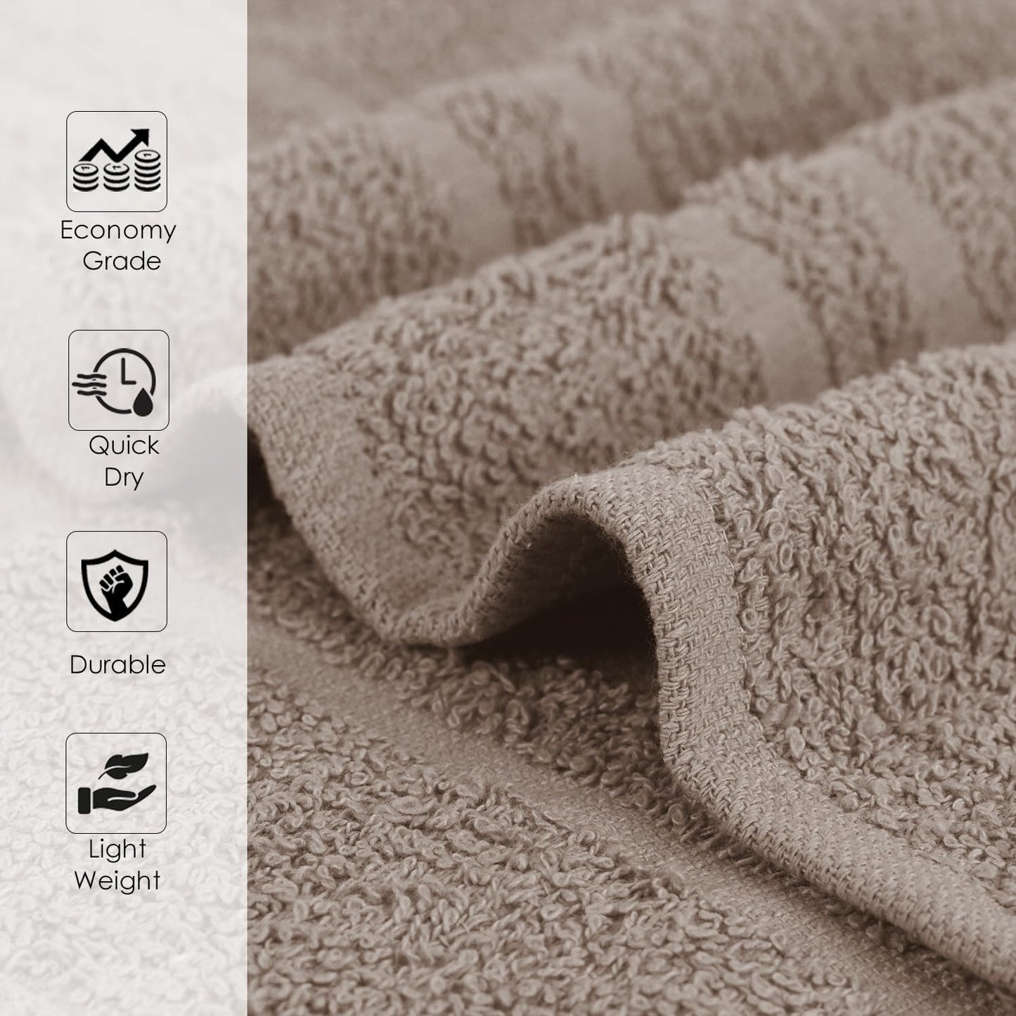 24 Pack Sand Hand Towel 100% Cotton Spa Towel – 16x26 inches Highly Absorbable Facial Towels Gym, Hair Towel and Face Towel Bulk Small Towels (Not Bleach Proof)