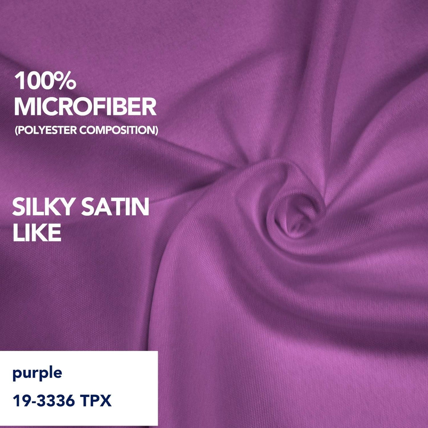 PureFit Wrap Around Ruffled Bed Skirt with Adjustable Elastic Belt - 18 Inch Drop Easy to Put On, Wrinkle Free Bedskirt Dust Ruffles, Bed Frame Cover for Queen, King and C-King Size Beds, Purple