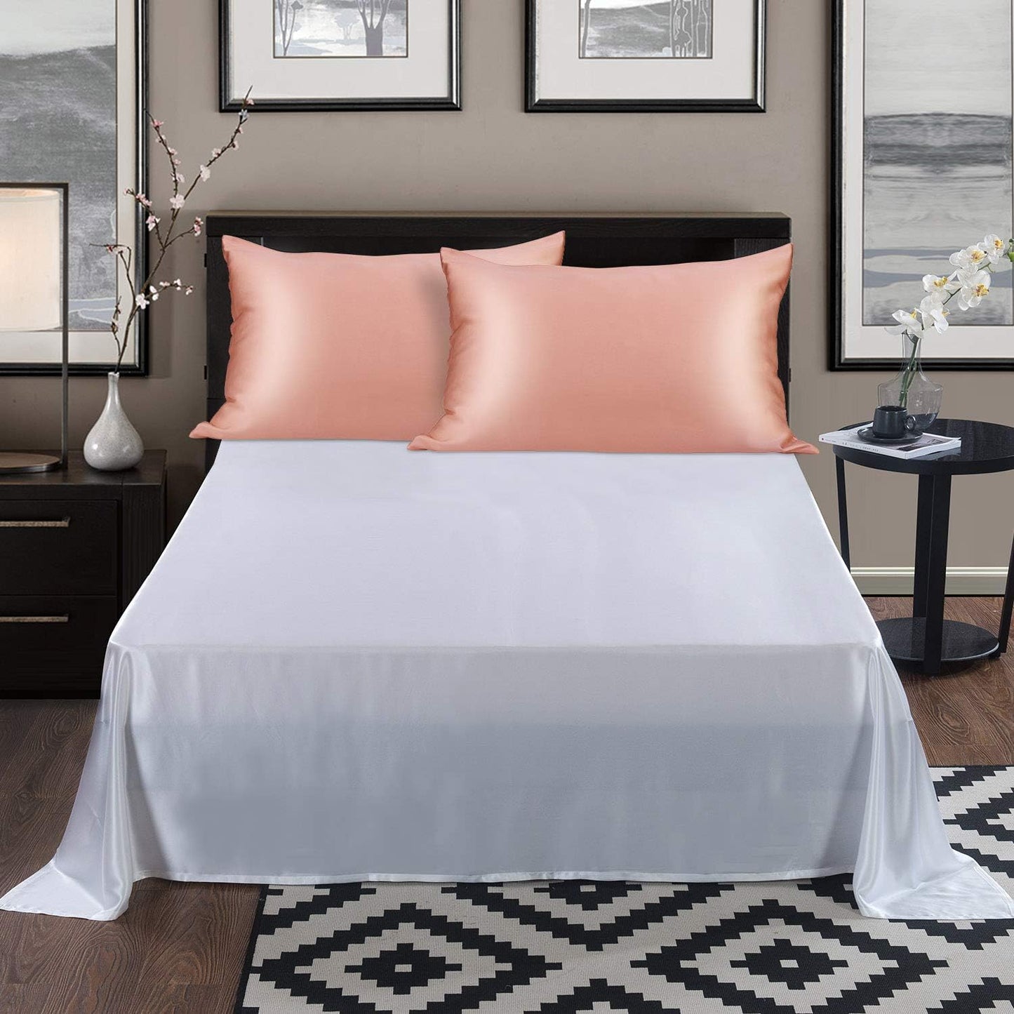 ALASKA BEAR Natural Silk Pillowcase, Standard (1pc, Dusty Pink)