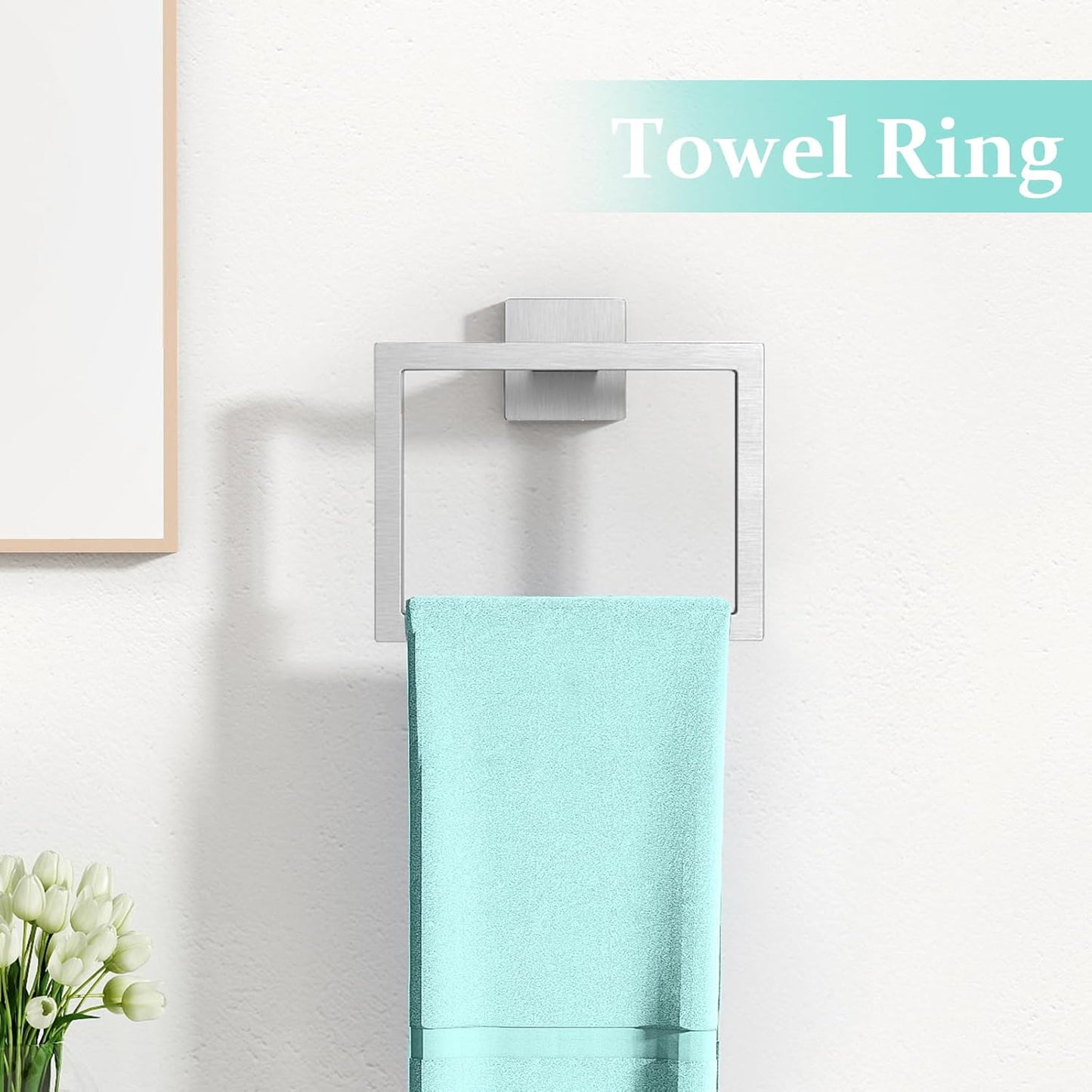 20-Piece Brushed Nickel Bathroom Hardware Set, 24 Inch Bath Towel Bar Set, Stainless Steel Wall Mounted Towel Rack for Bathroom