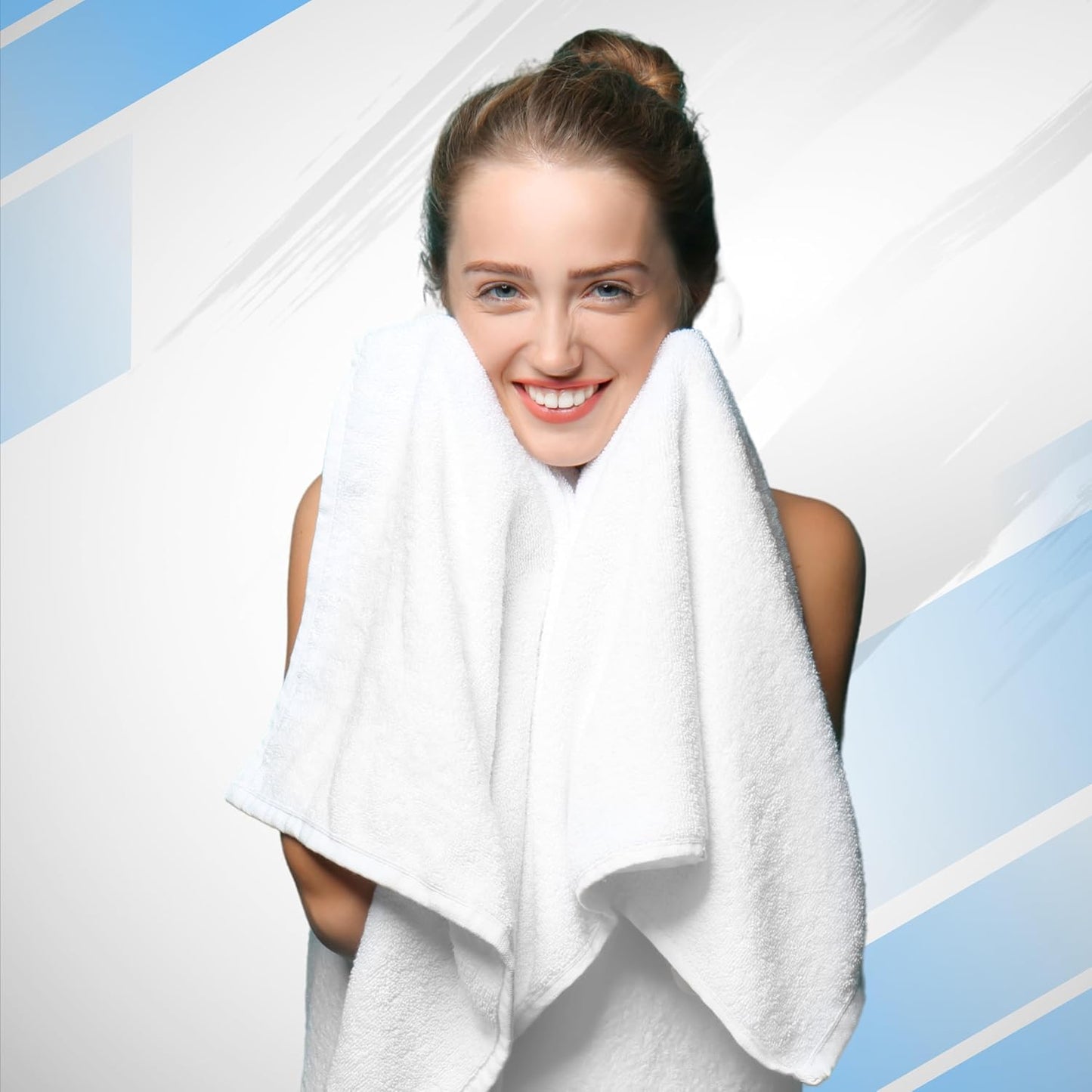 Infinitee Xclusives Luxury 100% Ring-Spun Cotton Bath Towels Set of 4 (27x54 inches) – Soft, Absorbent & Quick-Drying Towels for Bathroom, Gym, Spa & Hotel Use (Vivid Green, Bath Towels)