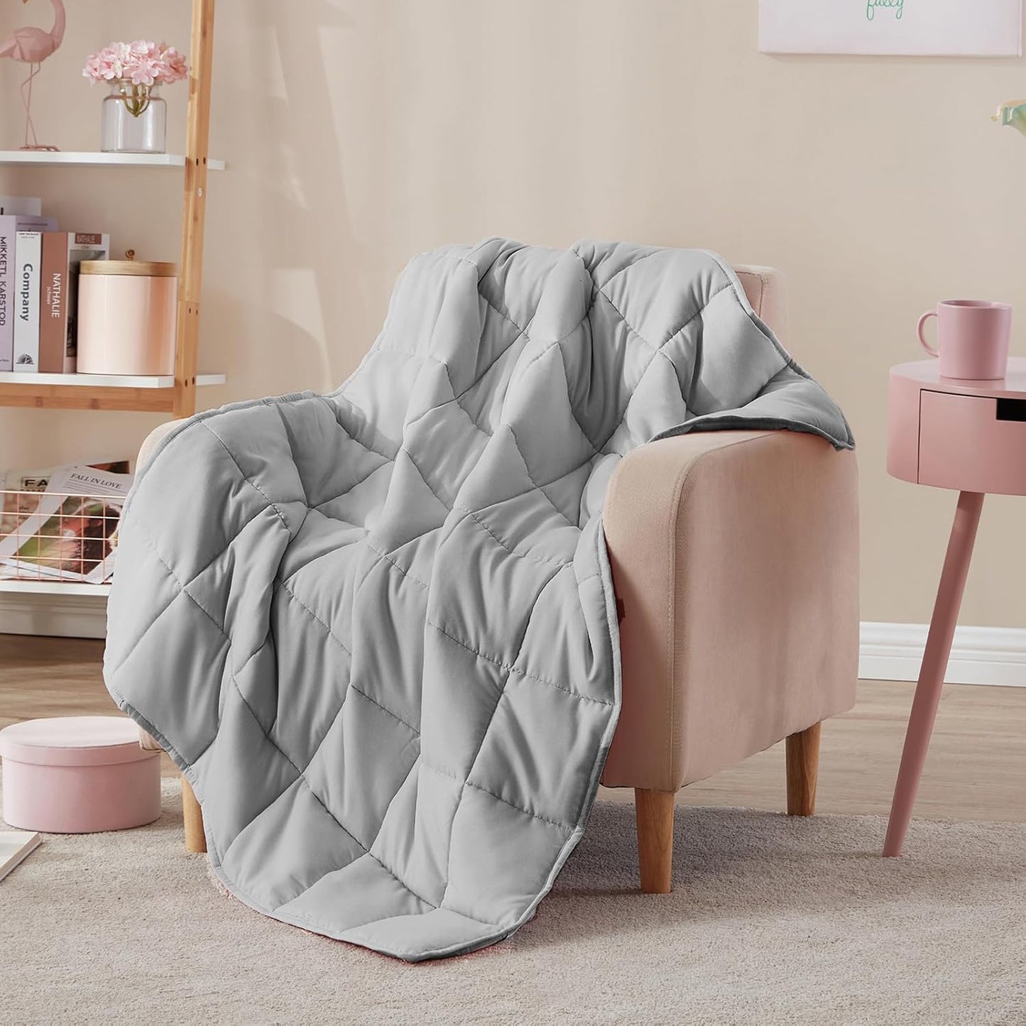 Weighted Blanket Kids (36"x48" 3lbs),Ultra Soft and Cozy Cooling Weighted Blanket Kids,Heavy Blanket with Machine Washable Soft Blanket, Stone Grey