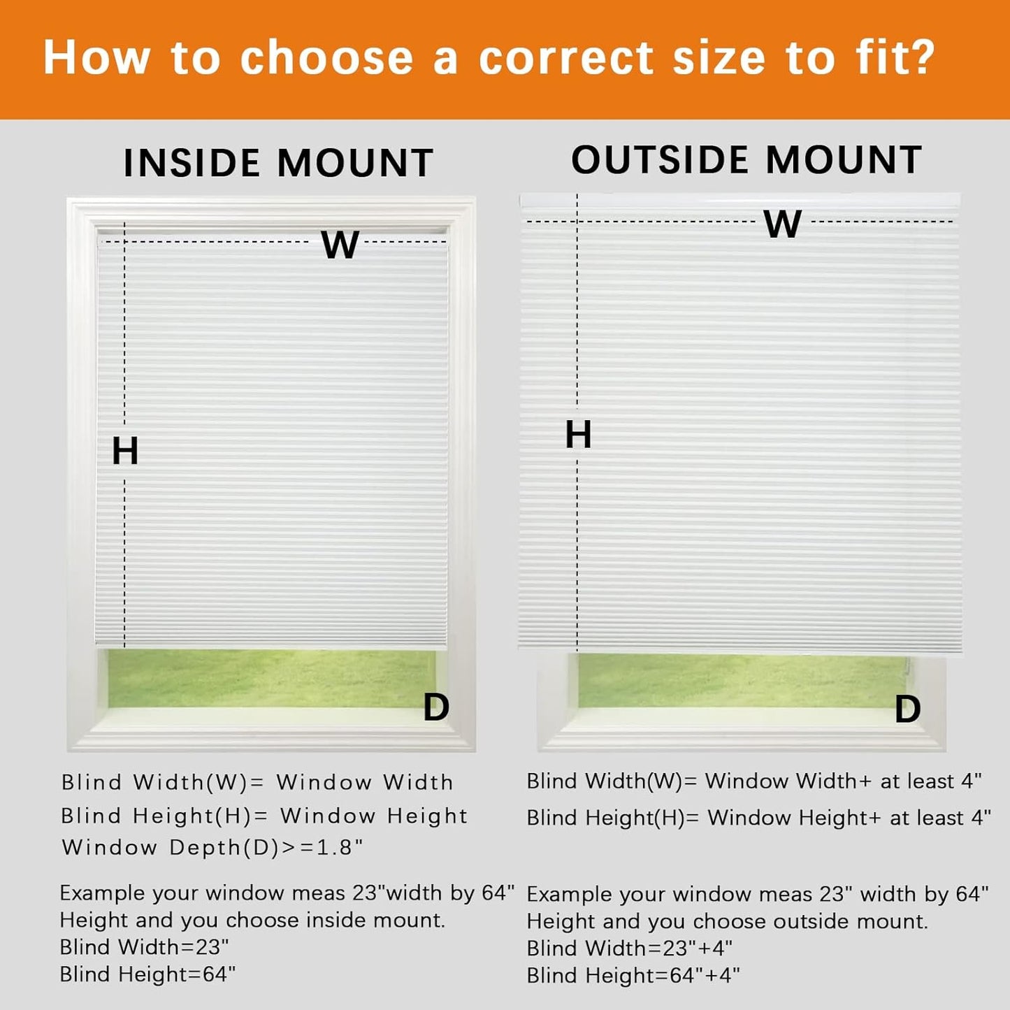 Persilux 100% Blackout Cordless Cellular Shades & Blinds Honeycomb Blinds Bottom up Thermal Insulated Window Shades for Home, Windows and Kitchen, White, 23" W x 54" H