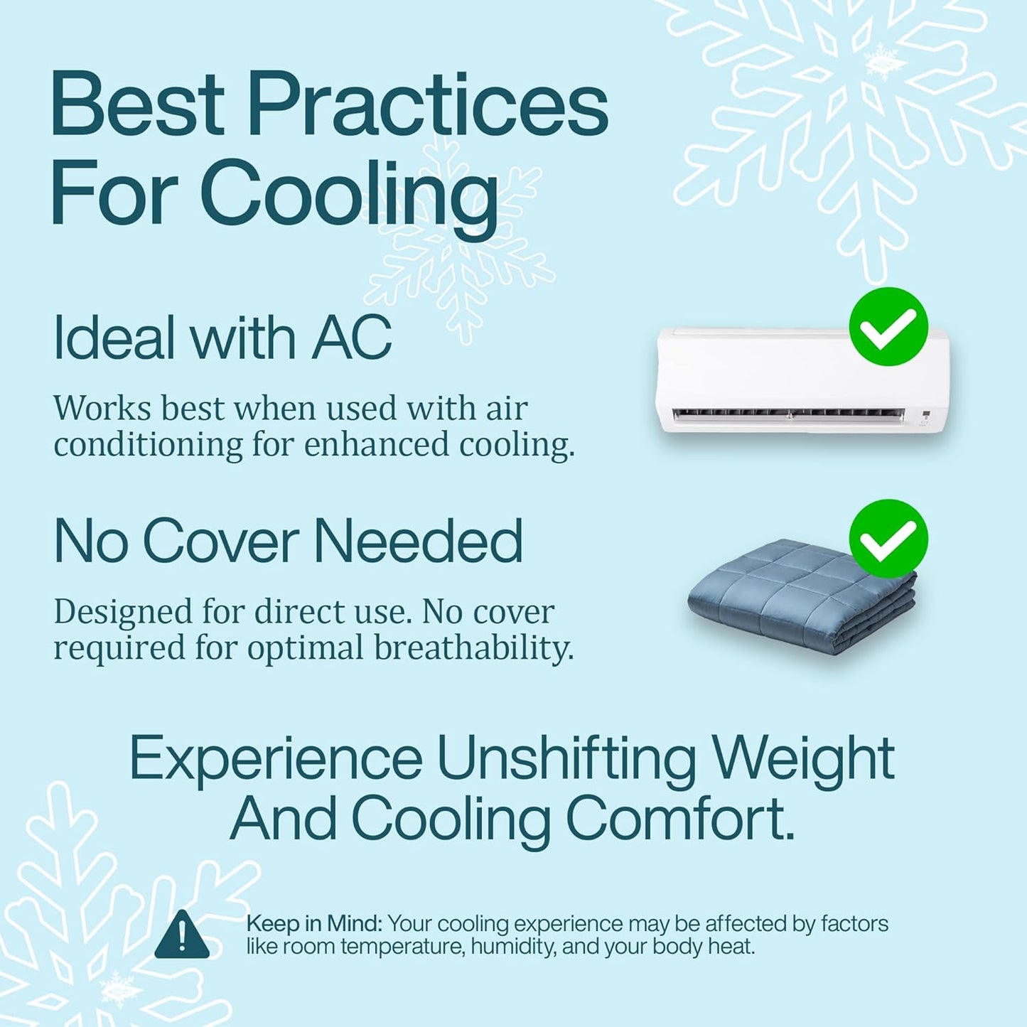 HomeSmart Cooling Weighted Blanket King Size 30 lbs, Designed with Hi-Tek Stay Cool Fabric, Machine Washable, Perfect for Couples, Also Fits California King Beds
