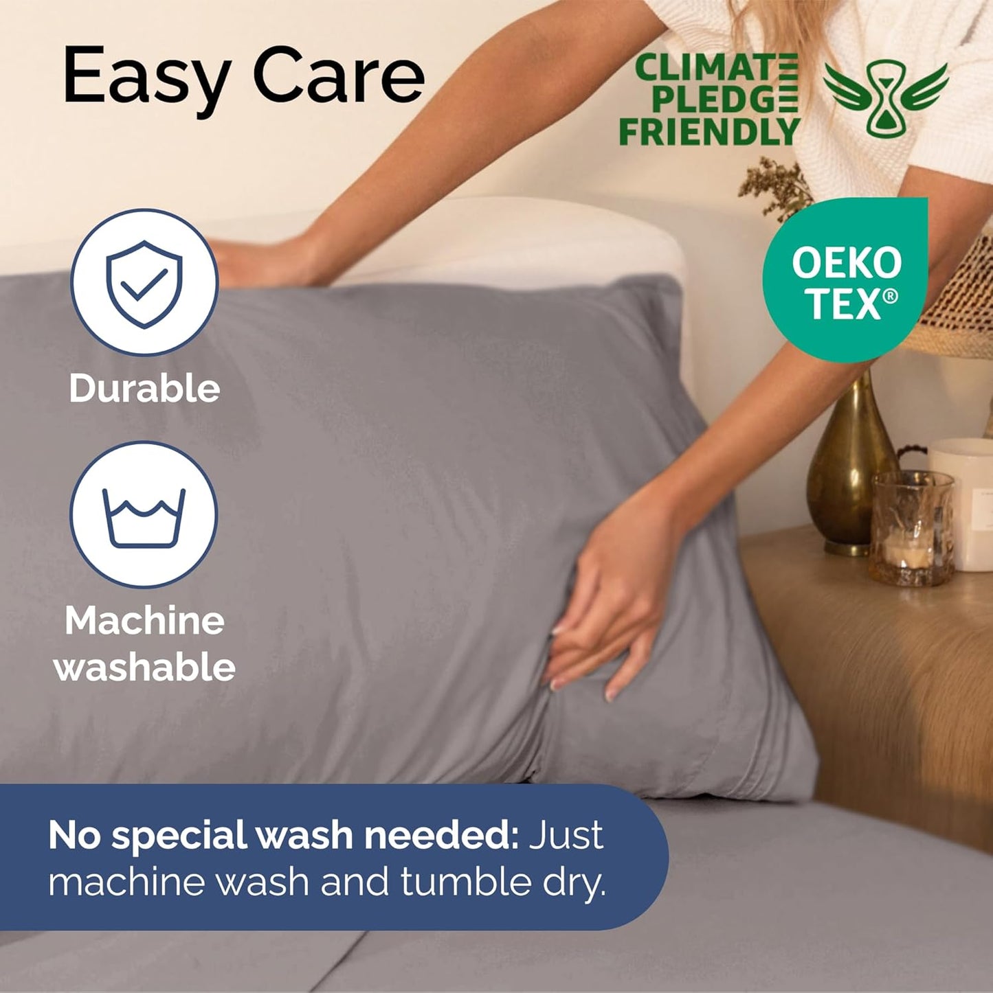 Queen Size 4 Piece Sheet Set - Extra Soft, Breathable & Cooling - Hotel Luxury Durable Bed Sheets - Deep Pockets, Easy-Fit & Wrinkle-Free - Thistle Purple Oeko-Tex